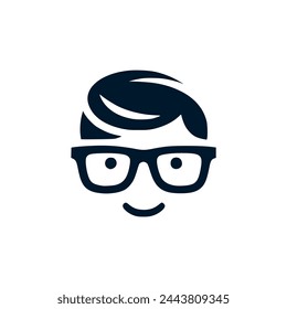 geek solution logo vector illustration template design
