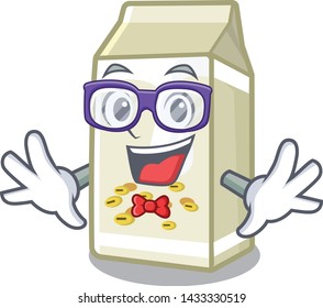 Geek soy milk isolated with the character