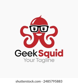 Geek Squid Logo Vector Template Design. Good for Business, Start up, Agency, and Organization