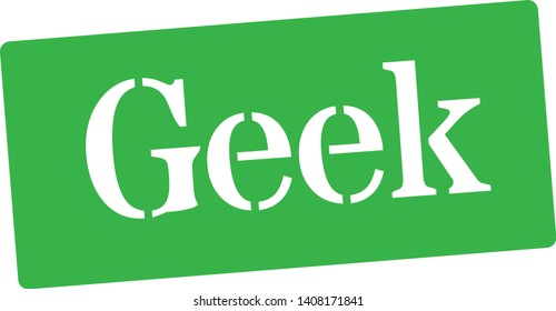 GEEK stamp on white background