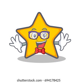 Geek star character cartoon style