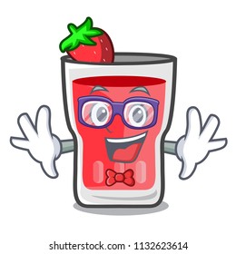 Geek strawberry mojito character cartoon