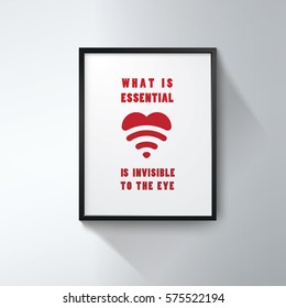 Geek Style Red Valentines Day  A4 Size  Layout Template for Your Quote