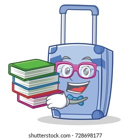 Geek suitcase character cartoon style