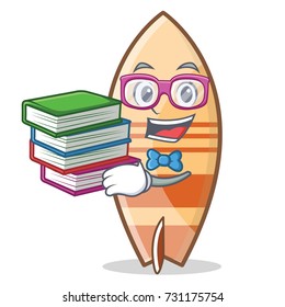 Geek surfboard character cartoon style