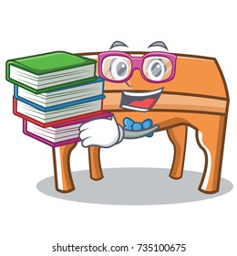 Geek table character cartoon style