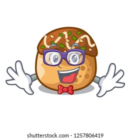 Geek takoyaki character in octopus balls food