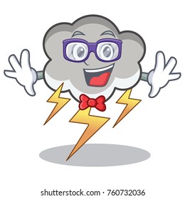 Geek thunder cloud character cartoon