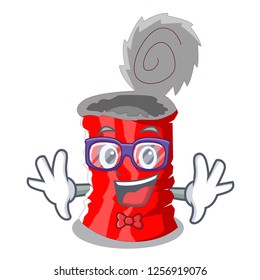 Geek tin can isolated on a mascot