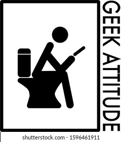 Geek toilet symbol male female handicapped person