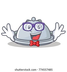 Geek tray character cartoon style