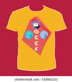 Geek T-Shirt design - mock-up template - bully annoying - ready for imprint - message