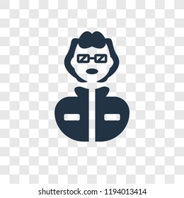 Geek vector icon isolated on transparent background, Geek transparency logo concept