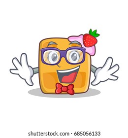 Geek waffle character cartoon design