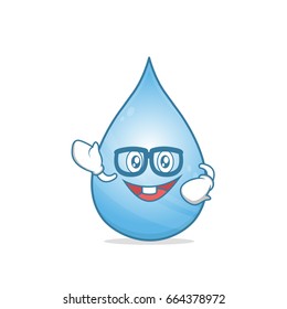 Geek water cartoon character vector illustration collection