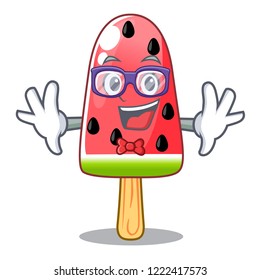 Geek watermelon ice cream shaped wood character