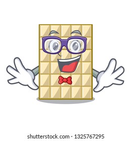 Geek white chocolate on a cartoon plate