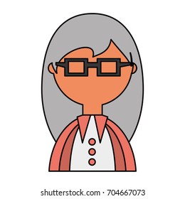 Geek woman cartoon