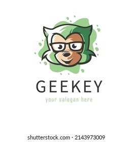GEEKEY Monkey solid color vector logo