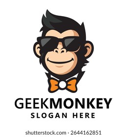 GeekMonkey Logo with Sunglasses and Bow Tie