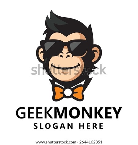 GeekMonkey Logo with Sunglasses and Bow Tie