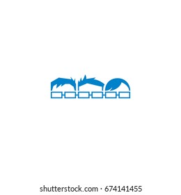 Geeks chain linked icon logo vector