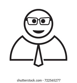 Geeky business people vector icon