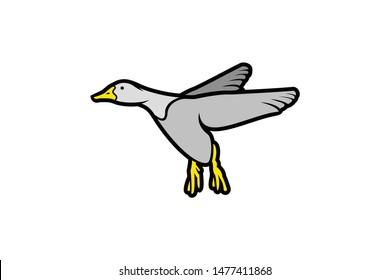 Geese cartoon concept. Very suitable in various business purposes, also for icon, symbol and many more.