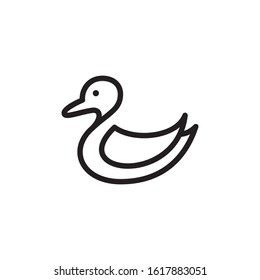 geese logo, animal line, monogram design vector template