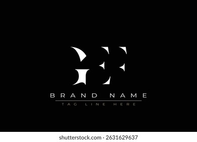 GEF abstract letter logo design. This logo is designed by three abstract letters.