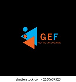 GEF letter logo creative design with vector graphic