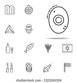 Gefilte fish icon. Judaism icons universal set for web and mobile