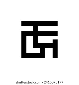 GEH bussines design logo vector monogram letter