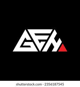 GEH Dreieck-Buchstaben Logo Design mit Dreieck Form. GEH Dreieck Logo Design Monogramm. GEH Dreieck-Vektorlogo-Vorlage mit roter Farbe. GEH dreieckiges Logo Einfach, elegant und luxuriös.