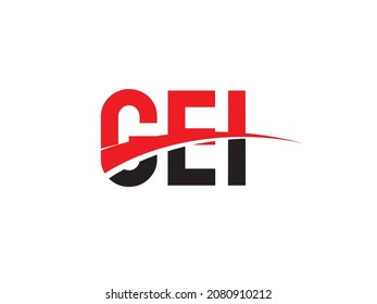 GEI Letter Initial Logo Design Vector Illustration