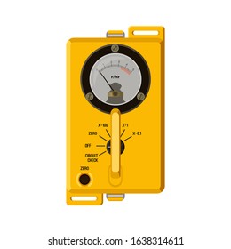 Geiger counter. Device to meter radiation nuclear danger for safety or science. Vector