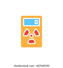 Geiger counter icon vector, filled flat sign, solid colorful pictogram isolated on white. Radiation measurement device symbol, logo illustration. Pixel perfect