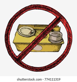 Geiger counter radiation detector meter. Hand drawn vector stock illustration.
