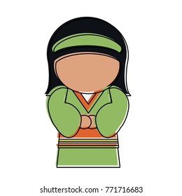 Geisha cartoon avatar