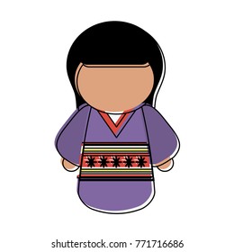 Geisha cartoon avatar