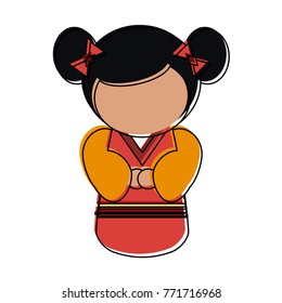 Geisha cartoon avatar