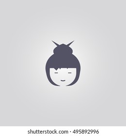 Geisha icon. icon design