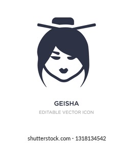 geisha icon on white background. Simple element illustration from Smileys concept. geisha icon symbol design.