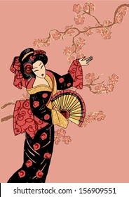 geisha. Japanese Woman