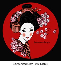 geisha. Japanese Woman.