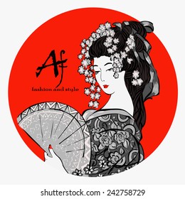 geisha. Japanese Woman.