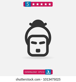 geisha vector icon