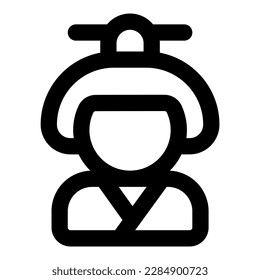 geisha vector icon illustration asset