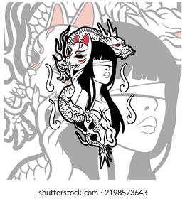 geisha woman girl Chine Japan character
