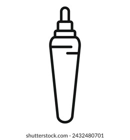 Gel bottle icon outline vector. Care gel skin. Make up fashion style